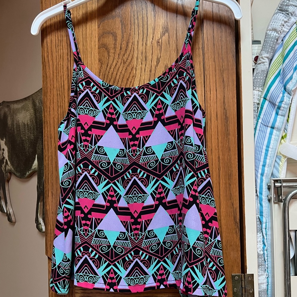 LA hearts Aztec tank top